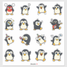 Paquete de Stickers de Emoji de Pingüino Adorable