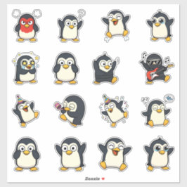 Pegatina Paquete de Stickers de Emoji de Pingüino Adorable