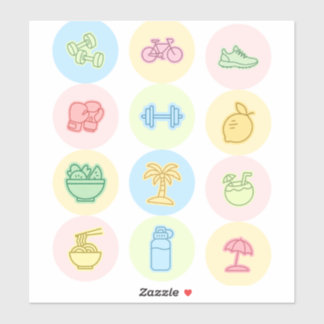 Pegatina Paquete de Stickers de Estilo de Vida Saludable |