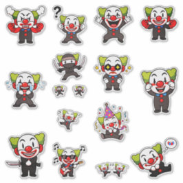 Pegatina Paquete de Stickers de Expresiones de Payaso Diver