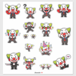 Pegatina Paquete de Stickers de Expresiones de Payaso Diver