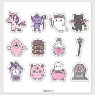 Pegatina Paquete de Stickers de Fantasmas Pastel Místicos