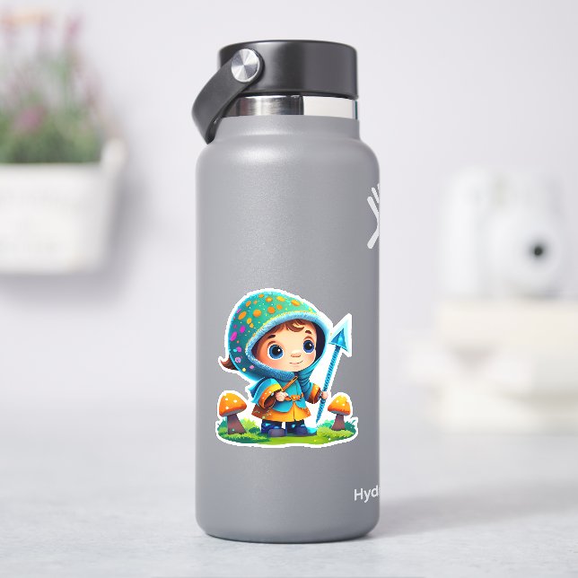 Pegatina Paquete de stickers de hongos lindos (hidrofrasco)