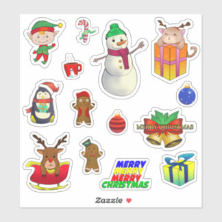 Pegatina paquete de stickers de Navidad