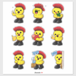 Pegatina Paquete de Stickers de Pollito Bebé Adorable — Pol
