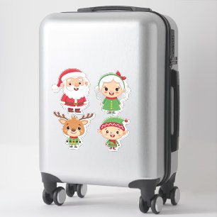 Pegatina Paquete de Stickers de Santa y Amigos Lindo Sant