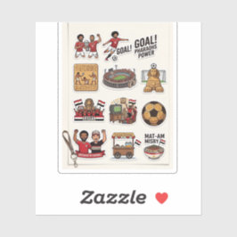 Pegatina Paquete de Stickers del Día del Partido de Fútbol
