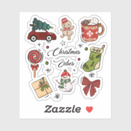 Pegatina Paquete de Stickers Navideños con Ambiente de Navi