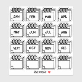Pegatina Paquete múltiple de meses del año