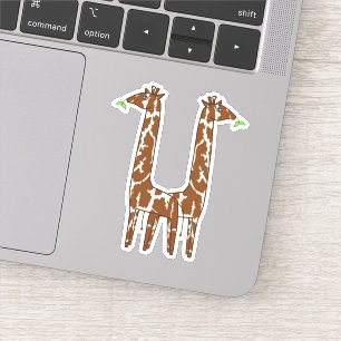 Pegatina Par De Girafas Cutas