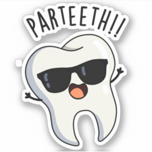 Pegatina Par-teeth Chistes Divertidos de Odontología
