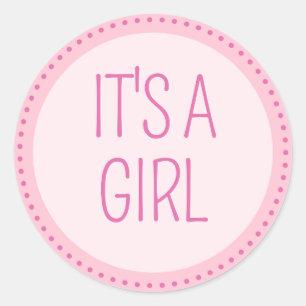 Pegatina para Baby Shower para niña