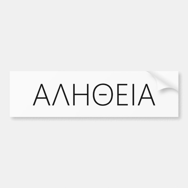 Pegatina Para Coche Α Λ Η Θ Ε Α Bumpersticker (Frente)