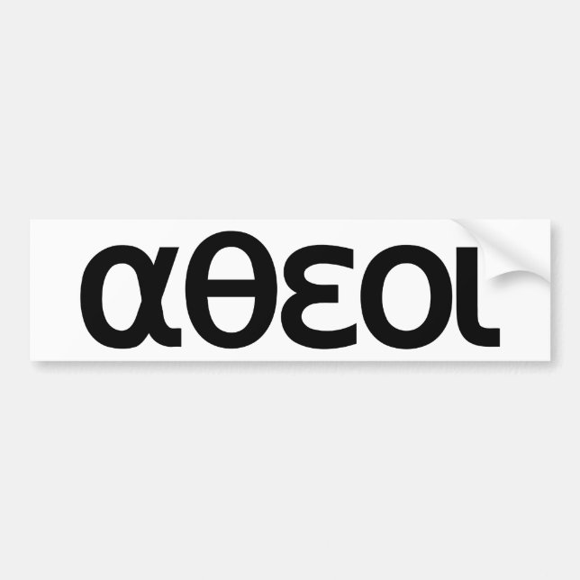 Pegatina Para Coche αθεοι (Atheoi) (Frente)