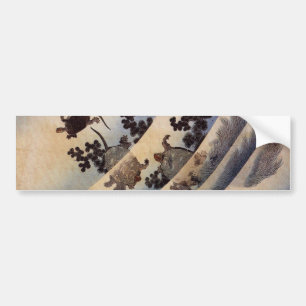 Pegatina Para Coche 亀, 北 tortugas 斎, Hokusai, Ukiyo-e