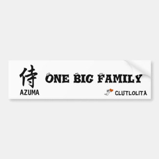 Pegatina Para Coche 侍　One Big Family　義援金　ステッカー