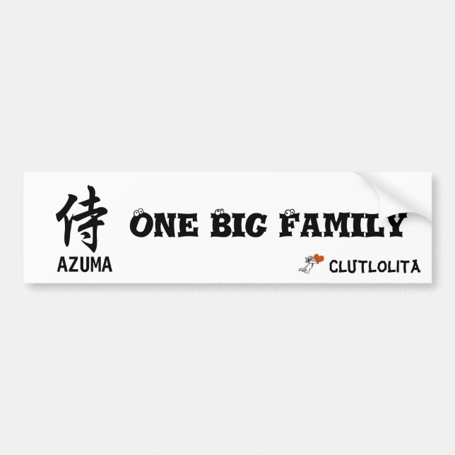 Pegatina Para Coche 侍　One Big Family　義援金　ステッカー (Frente)