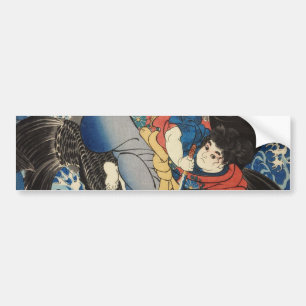 Pegatina Para Coche 鬼 若 丸, 国 芳, Oniwakamaru, Kuniyoshi, Ukiyo-e