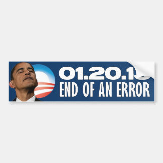 Pegatina Para Coche 01.20.13 - Final de un error - Obama anti