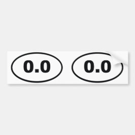 Pegatina Para Coche 0,0 ovalado