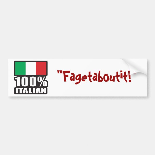 Pegatina Para Coche 100% italiano (Frente)