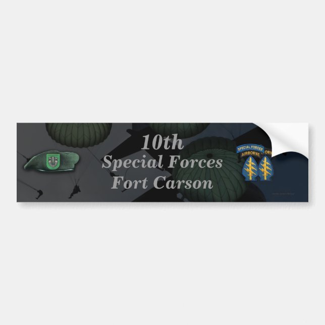 Pegatina Para Coche 10.ª fuerza especial fuerte carson Bumper Sticker (Frente)