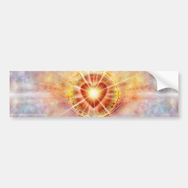 Pegatina Para Coche 10CelestialHeart-11x3.2-BumperSticker (Frente)