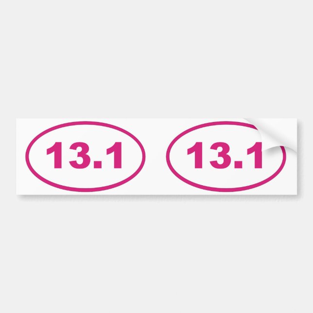 Pegatina Para Coche 13,1 magenta rosa (Frente)