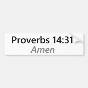 Pegatina Para Coche 14:31 de los proverbios