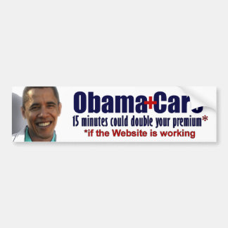 Pegatina Para Coche 15 minutos podían doblar su premio - Obamacare