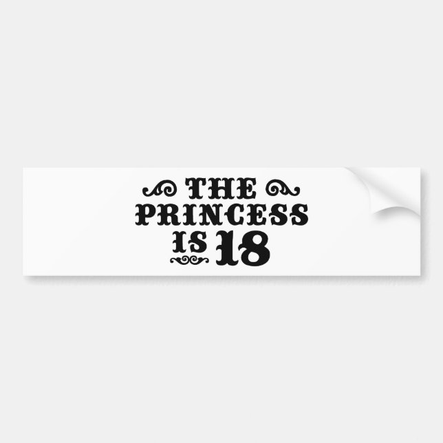 Pegatina Para Coche 18 cumpleaños (Frente)