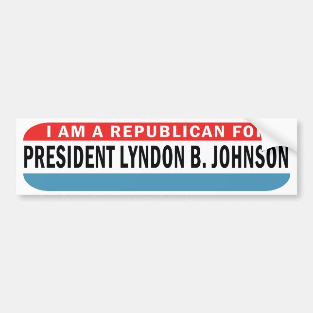 Pegatina Para Coche 1964 Republicano Para Johnson LBJ Bumper Sticker (Frente)