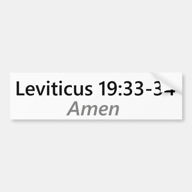 Pegatina Para Coche 19:33 de Leviticus - 35 (Frente)