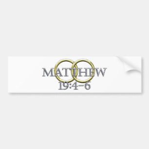 Pegatina Para Coche 19:4 de Matthew - 6