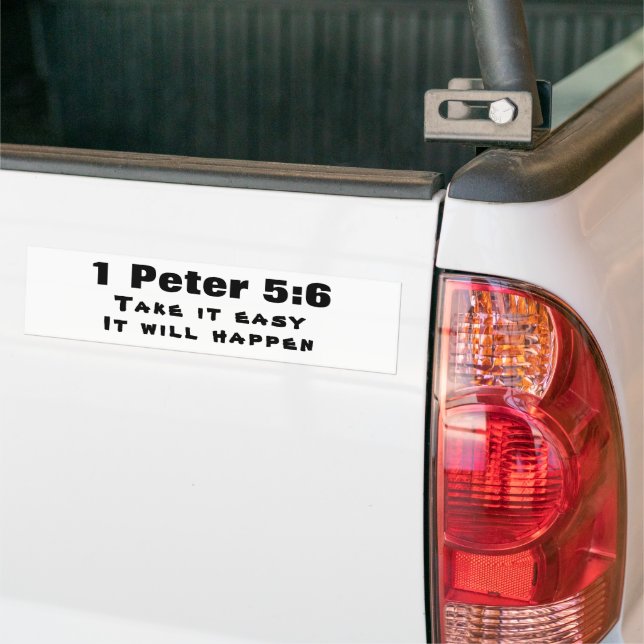 Pegatina Para Coche 1 Peter 5:6 Sé Humilde, Sucederá (En Camión)