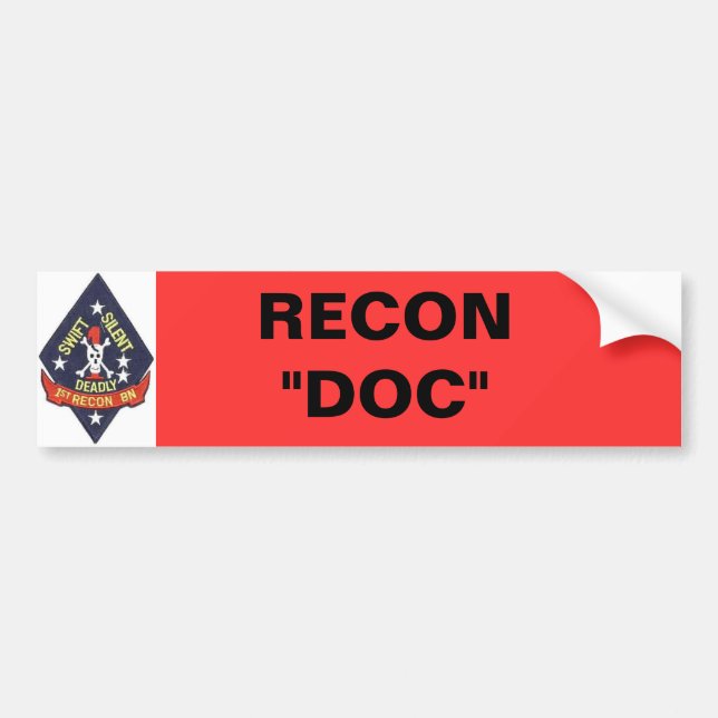 Pegatina Para Coche 1st_recon-bn_insig, "DOC. RENOVADO " (Frente)
