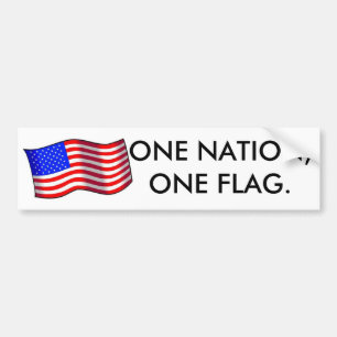 Pegatina Para Coche 1usa1-med, UNA NACIÓN, UNA BANDERA