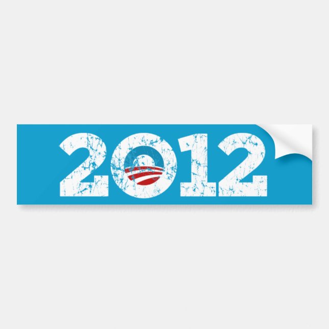 Pegatina Para Coche 2012 eligen a Barack Obama (Frente)