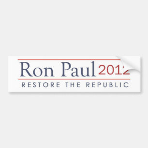 Pegatina Para Coche 2012 ronpaul_restore_the_republic