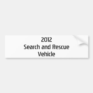 Pegatina Para Coche 2012Search y RescueVehicle