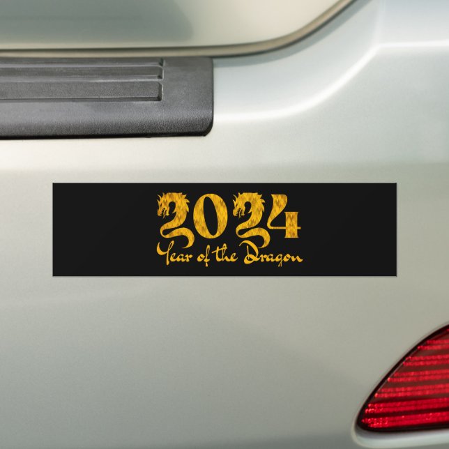 PEGATINA PARA COCHE 2024 AÑO DEL DRAGÓN DE ORO (en coche)