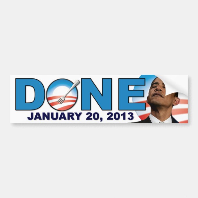 Pegatina Para Coche - 20 de enero de 2013 - Obama anti HECHO (Frente)