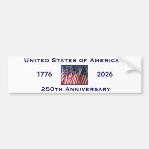 Pegatina Para Coche 250° Aniversario Bandera Patriótica Estadounidense