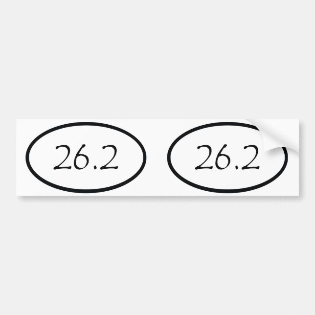 Pegatina Para Coche 26,2 ovalados (Frente)