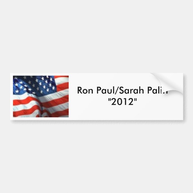 Pegatina Para Coche 3021805889, Ron Paul/Sarah Palin " 2012 " (Frente)