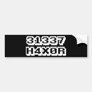 PEGATINA PARA COCHE 31337 H4X0R