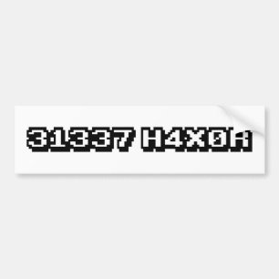 PEGATINA PARA COCHE 31337 H4X0R