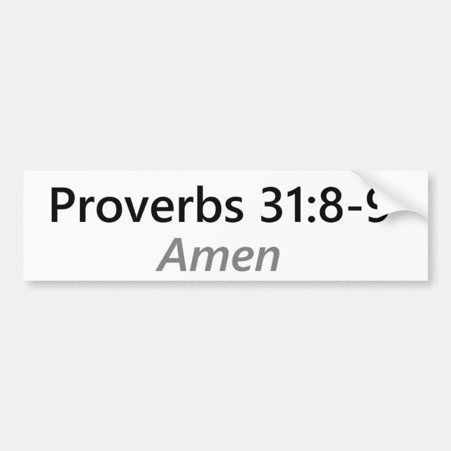 Pegatina Para Coche 31:8 de los proverbios - 9 (Frente)