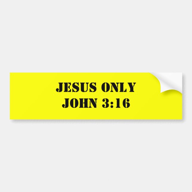 PEGATINA PARA COCHE 3:16 DE JESÚS ONLYJOHN (Frente)