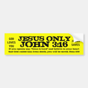 PEGATINA PARA COCHE 3:16 DE JESÚS ONLYJOHN